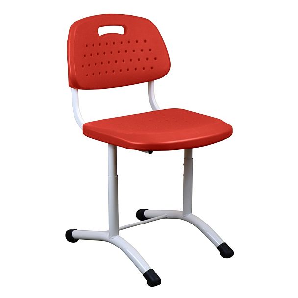 Школьный стул BOCCA, красный (каркас RAL 9016 белый), гр.5-7 - Вид 1