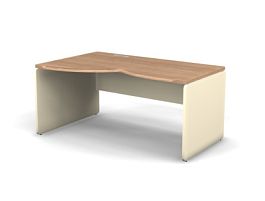 RAC003-14x10 ACCORD Стол левый эргономичный, без заглушек 1400х1000х735 Акация Шеффилд/Кашемир - Фото предпросмотра