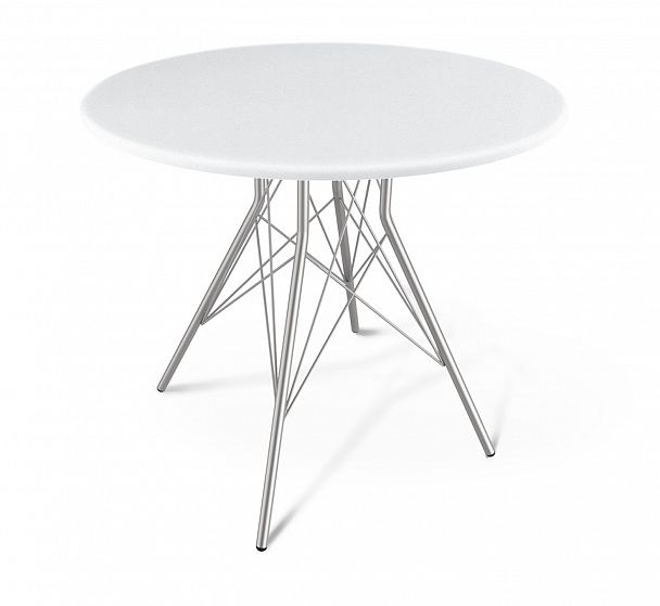 Стол Sheffilton SHT-TU2-1/80 МДФ хром лак/белый - Вид 1