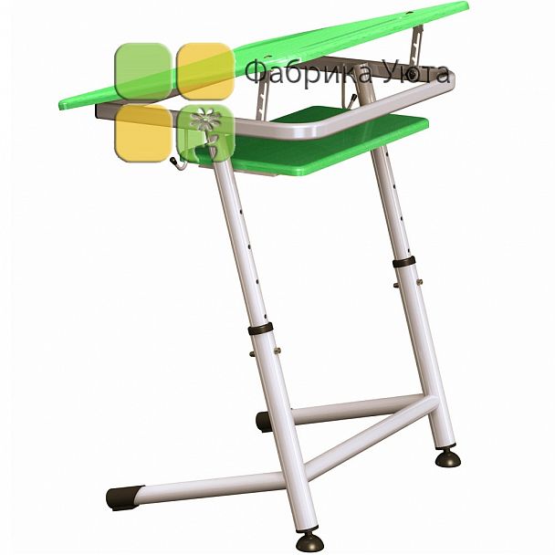 Парта "Премьера 1Р" с полочкой и углом наклона столешницы, рег. (2-6 гр) - Вид 4