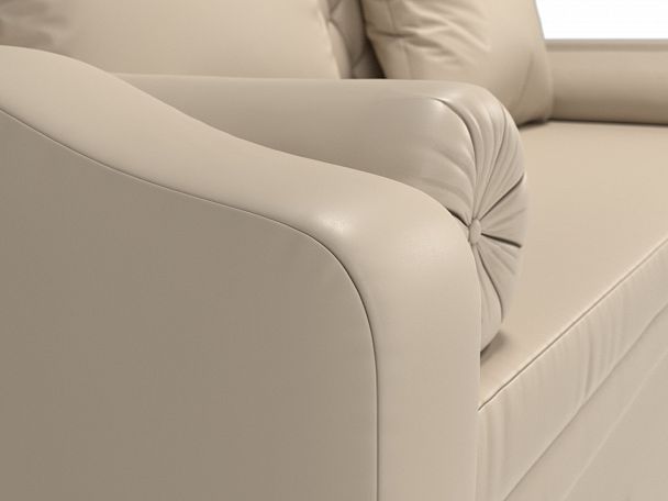 Прямой диван софа Сойер (полностью экокожа бежевая) - Вид 4