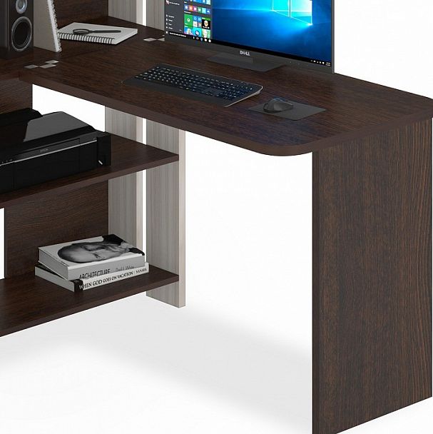 Стол компьютерный Домино Lite СТЛ-ОВ+С100Р Венге/Карамель - Вид 3