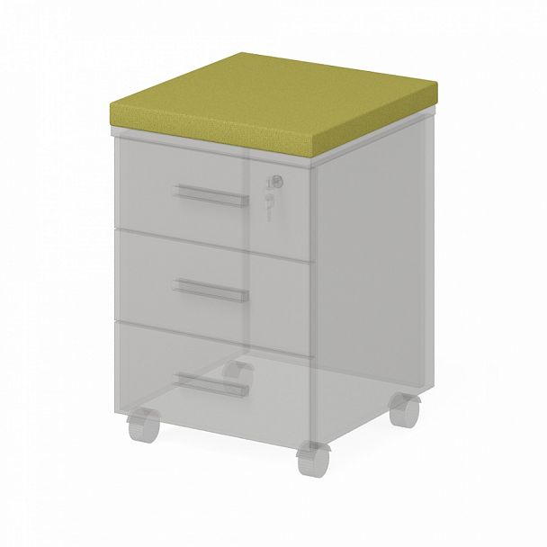 Подушка быстросъемная для мобильной тумбы "Тандем-А" ПК-ТНА-ПДШ43Х47-В1-44 зеленый - Вид 1