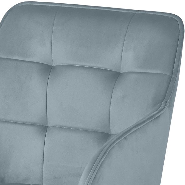 Барное поворотное кресло Мони К, Confetti dusty blue/черный - Вид 7