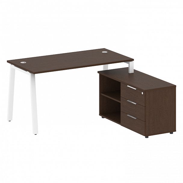 Рабочая станция "Metal System" БА.РС-СТС-2.3 венге/белый - Вид 1