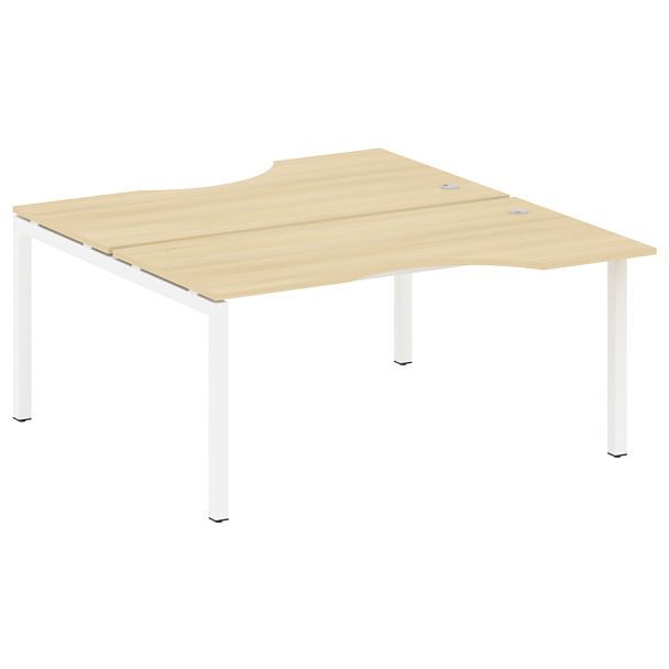 Metal System Quattro Р. ст. криволинейная на П-образном м/к 50БП.РАС-СА-2.1 Акация/Белый металл 1600*1835*750 - Вид 1