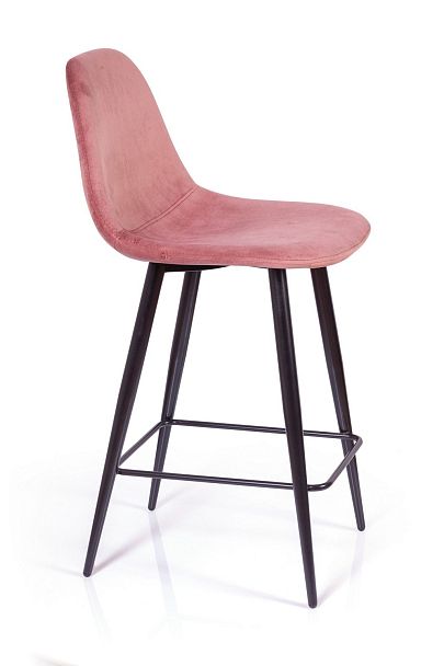 Стул полубарный TED, бархат пудровый 15 /опора конус - Вид 5