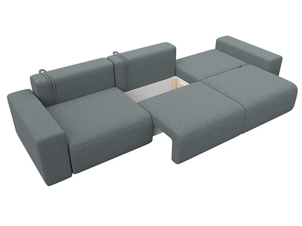 Диван прямой Лига-036 НПБ Классик Лонг Рогожка серый - Вид 8