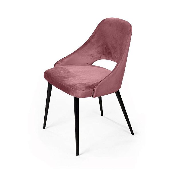 Стул William, бархат пудровый 15/ черный конус - Вид 6