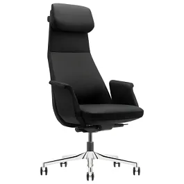 Кресло HAWASAN (ХАВАСАН) PREMIUM EX-840 STELLAR, синхромеханизм, алюминий, экокожа, черное, 533241 - Фото предпросмотра