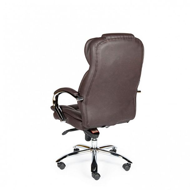 Кресло Верса / (brown) сталь + хром / темно-коричневая экокожа - Вид 5