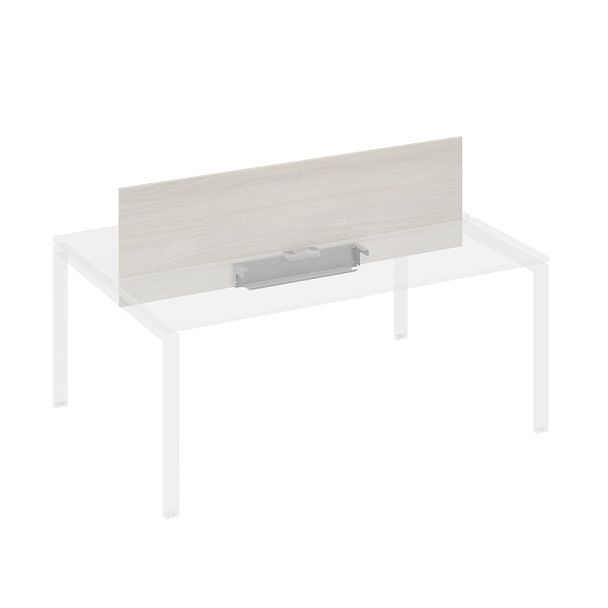 Экран настольный фронтальный для стола 180 с двумя кабель-каналами A4 А4 Б 849 БП дуб / металлокаркас антрацит - Вид 1