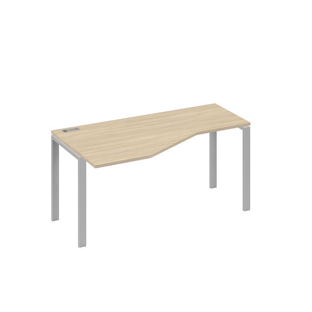 Стол эргономичный левый "Техно" на металлокаркасе UNO A4 А4 Б1 055 БП дуб скандинавский / металлокаркас серый - Вид 1