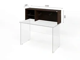 UNITY PП02-12 Венге Полка настольная 1200х280х390 - Фото предпросмотра