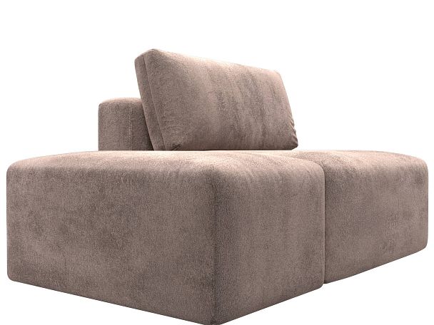 Модули диван и пуф Лига-060 НПБ Велюр бежевый - Вид 3