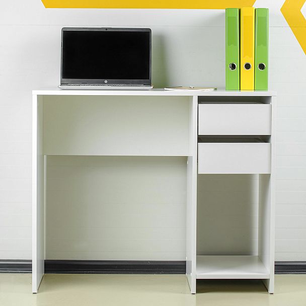 Стол письменный/компьютерный BRABIX "Scandi CD-017", 900х450х750 мм, 2 ящика, белый, 641894, ЦБ013706-1 - Вид 10