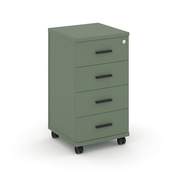 Concept Тумба мобильная 4 ящ. CN.TUM-005 B Кобо/Металл Черный 420*420*782 - Вид 1