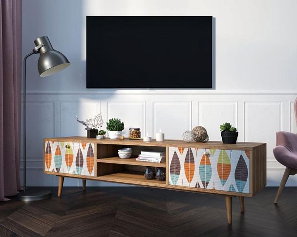 Комод Berber с нишей низкий под TV принт 48 арт BB49/Print_48 - Вид 3