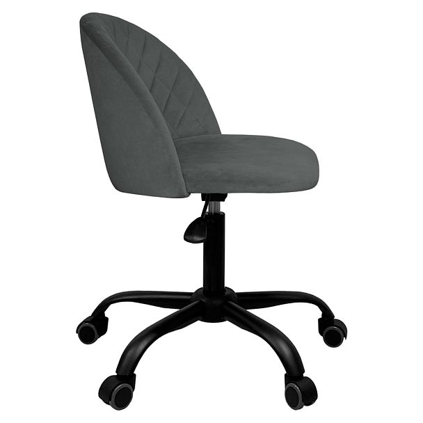 Кресло BRABIX "Moon MG-074", велюр серый, пятилучие металлическое черное, 532773 - Вид 4