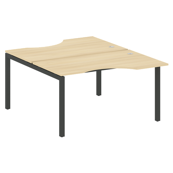 Metal System Quattro Р. ст. криволинейная на П-образном м/к 50БП.РАС-СА-2.2 Акация/Антрацит металл 1400*1835*750 - Вид 1