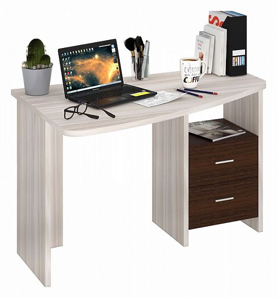 Стол письменный Домино Лайт СКЛ-Крл 120 Венге/Карамель левый - Вид 2