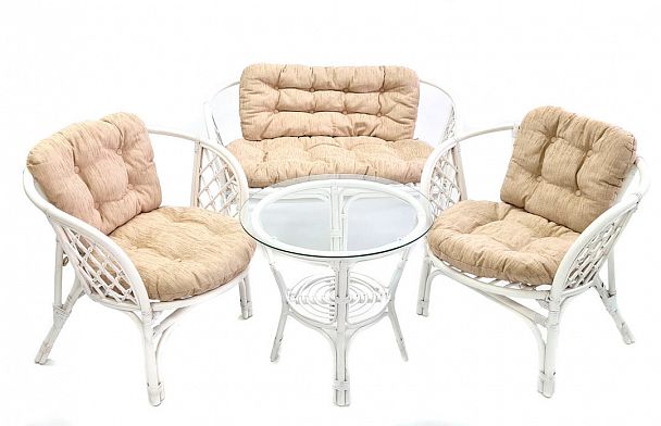 Комплект Багама с диваном, подушки светлые обычные шенил - Вид 3