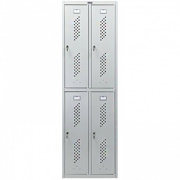 Шкаф металлический для одежды ПРАКТИК "LS-22", четырехсекционный, 1830х575х500 мм, 30 кг - Вид 5