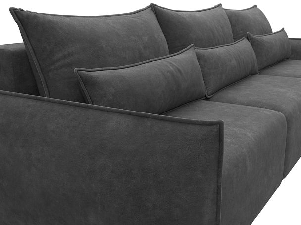 Диван прямой Лига-051 НПБ Лонг Велюр серый - Вид 4