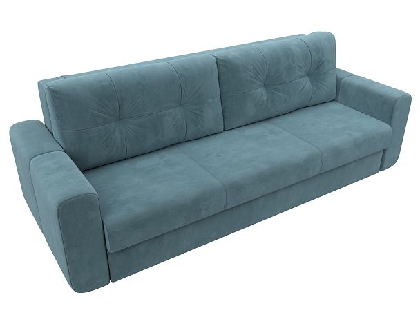 Прямой диван Лига-031 Велюр бирюзовый - Вид 6