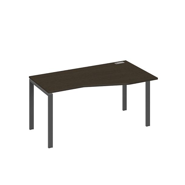 Стол эргономичный правый "Техно" на металлокаркасе UNO A4 А4 Б1 066 БП венге / металлокаркас антрацит - Вид 1