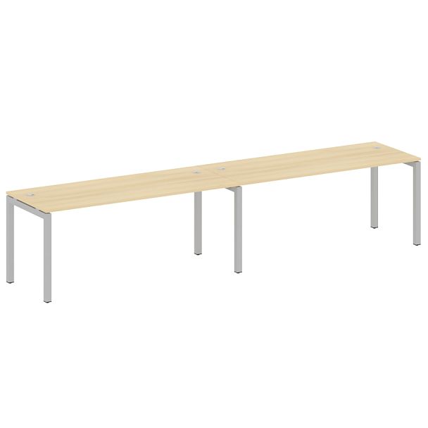 Metal System Quattro Р. ст. на 2 раб. места на П-образном м/к 50БП.СМ-2.5 Акация/Серый металл 3600*720*750 - Вид 1