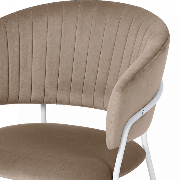 Стул кухонный Даксон латте велюр/белый - Вид 6