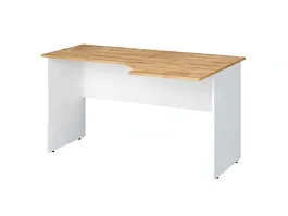 TANDEM RTD013-140R-ME Стол эргономичный правый 1400х900х750 Таксония медовая/Белый - Фото предпросмотра