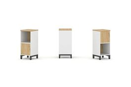 Style Project Набор стеллажа 2-х сторон., 2 яр. SN.NSD-211 Белый/Тиквуд Светлый/Металл Антрацит 387* - Фото предпросмотра