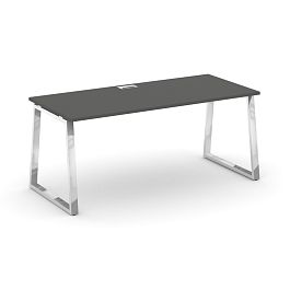 Style Project Direct Lux Стол письменный M-SN-6T1.SR-026.M Антрацит/Нержавеющая Сталь/Хром 1980*800*750 - Фото предпросмотра