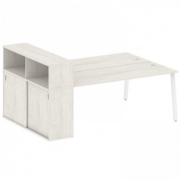 Рабочая станция "Metal System" БА.РС-СШК-2.5 дуб наварра/белый - Вид 1