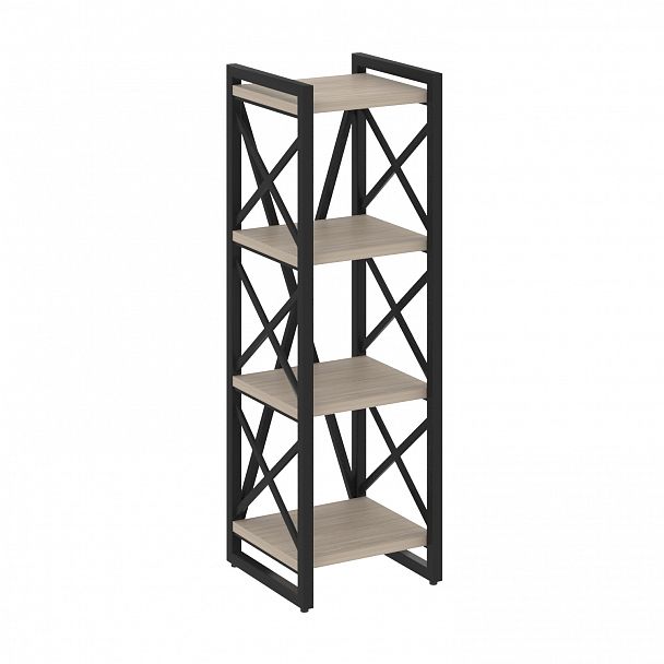 Стеллаж на опорах "Loft" VR.L-MST.O-4.4 дуб аттик/черный - Вид 1