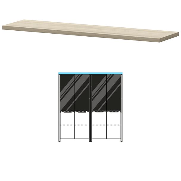 Топ КТ-74.38 Кронберг 1714x441x38 Акцент - Вид 1