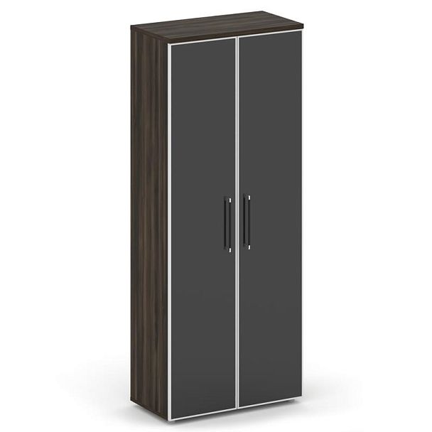 Шифт Шкаф высокий широкий SK.ST-1.10R black Дуб Мали/Стекло Black 800*420*1977 - Вид 1