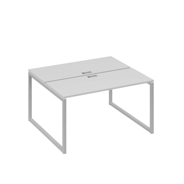 Станция (2х140) офисная с металлокаркасом QUATTRO A4 А4 Б4 171 БП серый / металлокаркас серый - Вид 1