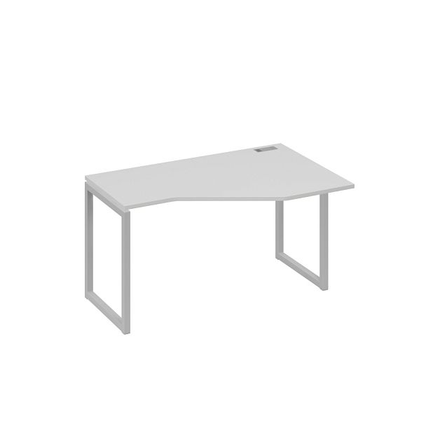 Стол эргономичный правый "Техно" на металлокаркасе QUATTRO A4 А4 Б4 054 БП серый / металлокаркас серый - Вид 1
