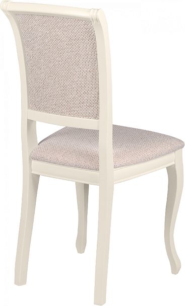 Комплект деревянных стульев с мягким сиденьем Арктос Слоновая кость/Кремовая рогожка, 2 шт. - Вид 4