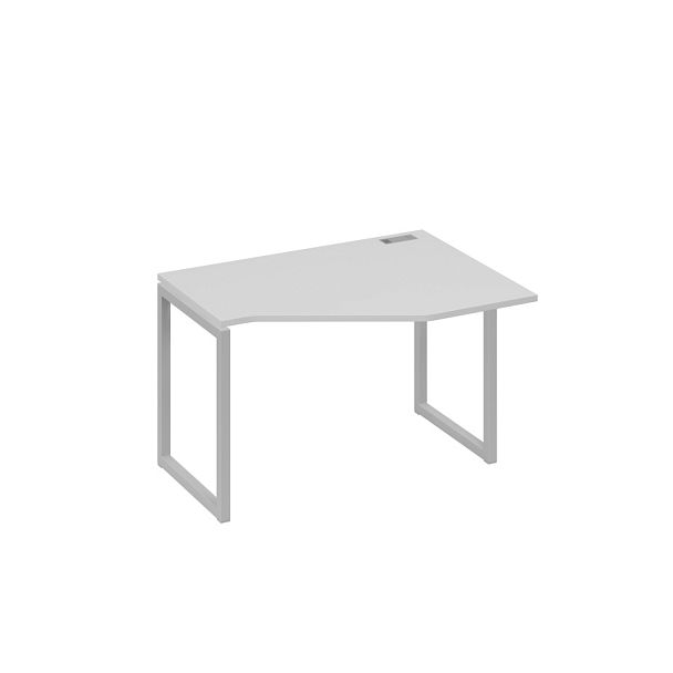 Стол эргономичный правый "Техно" на металлокаркасе QUATTRO A4 А4 Б4 052 БП серый / металлокаркас серый - Вид 1