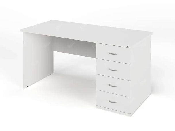 ЛАЙТ / LIGHT RLG008-15x7R Однотумбовый стол 150x70x75 Белый - Вид 1