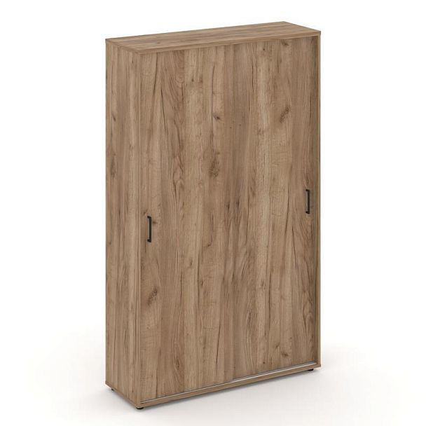 Стайл Проджект Шкаф-купе комбинир. SN.SHK.E-002 Дуб Табак/Черный Ручки 1200*400*1982 - Вид 1