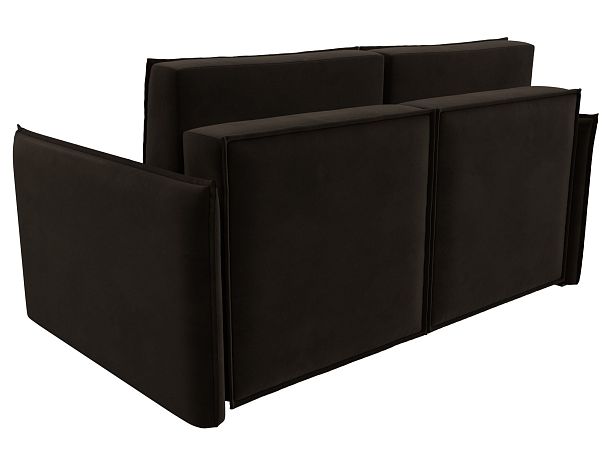 Диван прямой Либерти мини Микровельвет коричневый - Вид 6