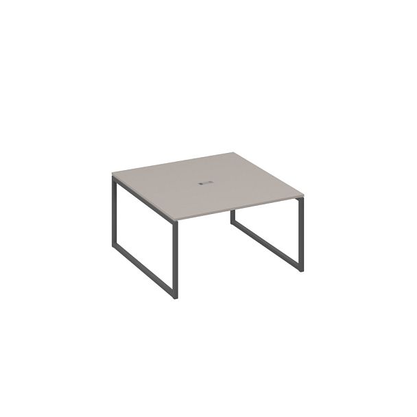 Переговорный стол 140 на металлокаркасе QUATTRO A4 А4 Б4 135 БП мокко премиум / металлокаркас антрацит - Вид 1