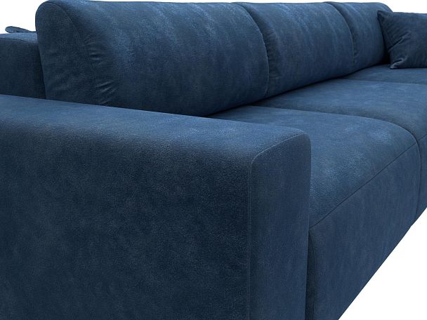Диван угловой Лига-036 НПБ Классик Лонг правый угол Велюр синий - Вид 4