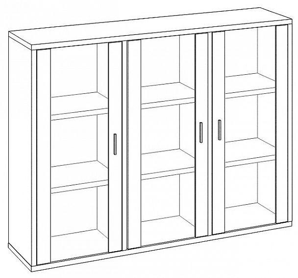 Тумба-витрина Домино СУ(ш3в1)+3ФС Карамель - Вид 3