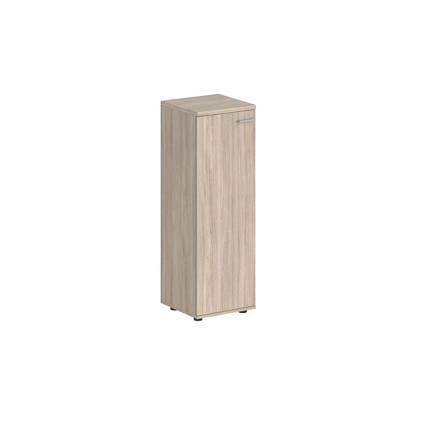 Шкаф средний 400х400х1200, 1 дв., з.ст HDF, левый / корпус: дуб светлый; фасад: дуб светлый Сигма / Sigma - Вид 1